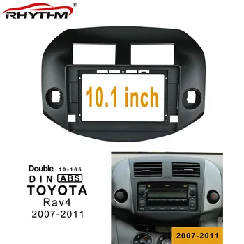 10.1 tommer 2din car Fascia For TOYOTA Rav4 2007 - 2011 Dobbelt Din Bil dvd-frame-Adapter Panel in-dash Mount Installation