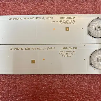 10 STK/sæt LED-Baggrundsbelysning Strip For Samsung GRUNDIG 43VLE6629 43VLE6524 43GFB6627 IC-B-HWCR43D641R HWCR43D641L LM41-00174A 00173A