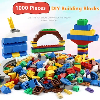 1000Pcs DIY Skaberen byggeklodser Hovedparten Sæt Byens Kreative Klassiske Mursten Brinquedos Samling af Pædagogisk Legetøj Børn