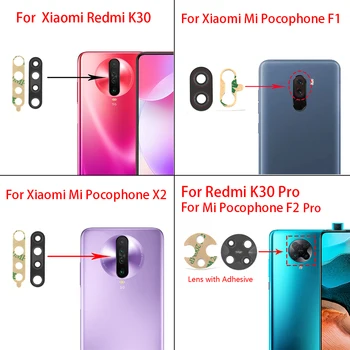 10stk Bageste Kamera på Bagside Glas Linse Erstatning For Xiaomi Mi Poco X2 F2 Pro F1 Kamera Linse Med Ahesive Klistermærke Til Redmi K30 Pro