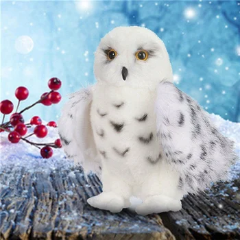12 Tommer Kvalitet Guiden Skinnende Hvid Plys Uglen Hedwig Toy Store Nuttede Tøjdyr Fugl Bløde Perfekte Gave
