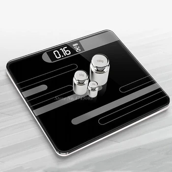 180kg Badeværelse Gulvet Krop Skala Glas Smart Elektroniske Vægte USB-Opladning, LCD-Display Krop Vejer Digital Vægt