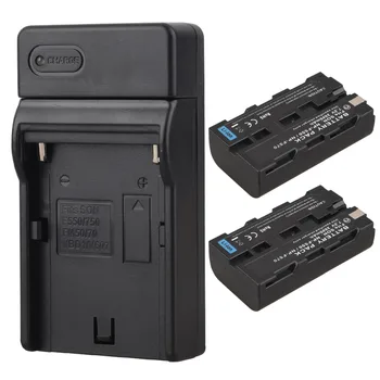 2 stk 7,2 V 2600mah NP-F550 NP-F570 Genopladeligt Digitalt Kamera Batteria Pack + USB-Oplader Til Sony NP-F550 NP-F570 Batteri