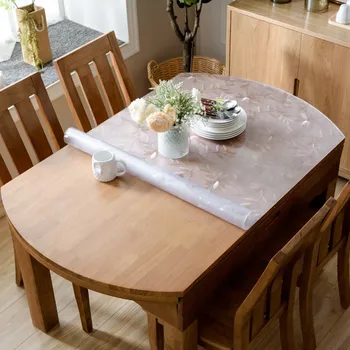 2018 1,5 mm tykke, bløde glas, duge, pvc tabel covers til ovale bord kan tilpasses crystal yrelsen dækkeservietter pad hjem tekstil