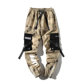2019 techwear khaki camouflage bukser streetwear joggere mænd hip hop fragt taktiske bukser koreansk stil militær bukser