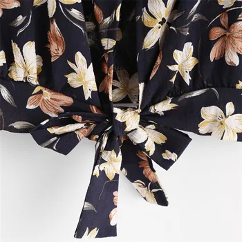 2020 Selv Binde Tilbage Mod Hals Print Floral Camisole Undertøj Kvinder 2020 Mode Camis Tank Tops Beskåret Feminino Drop Skib Apr18