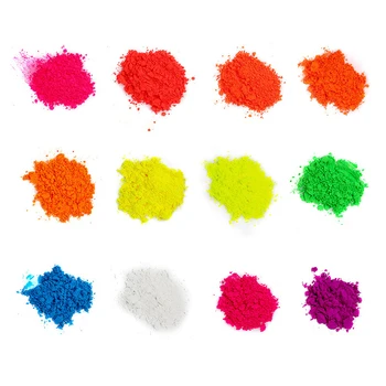 50g/pose Søm Fluorescerende Pigment Pulver 12-Farve Kosmetisk Sæbe Pigment Pulver Fosfor Gradient Neon Pigment Søm Glitter Pulver