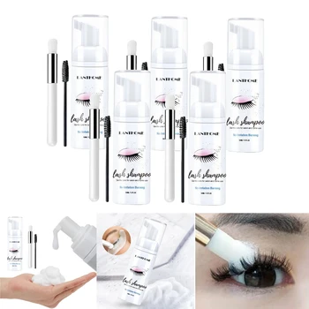 5pcs Eyelash Extension Shampoo-50 ml Salon Mousse Skum Sæbe Eyelash Extensions Børste, Shampoo Kit Eye Lash Rengøring Skum