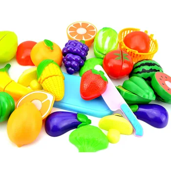 8PC DIY Foregive Spille Toy Skære Mad Grøntsager Frugt, der er Plast Køkken Madlavning Pædagogisk Legetøj Til børn Piger Baby