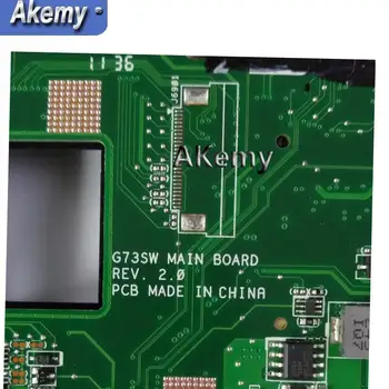 AK G73SW Bundkort REV2.0 Til Asus G73SW G73S G73 Laptop bundkort HD3000 fuldt ud testet HM65 Støtte GT560M 4*Slots 2D
