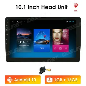 Android-10 2.5 D-Skærmen 9/10.1 2 Tommer Din Universal Car Radio GPS-Navigation, der understøtter Bluetooth, WIFI MirrorLink OBD2 DVR Bageste Cam