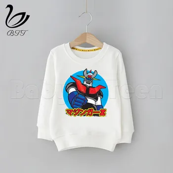 Baby Kids Pige Japan Tegneserie Mazinger Z Tegnefilm Hættetrøjer Børne Sweatshirt Afslappede Sweatshirts Vinter Efteråret Hoody Tøj