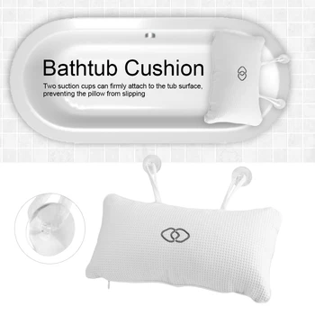 Badeværelse Produkt Tilbehør, Non-Slip Badekar Spa-Pude Badekar Pude Med Sugekopper Støtte Til Hovedet Nakke Massage Pude Pude