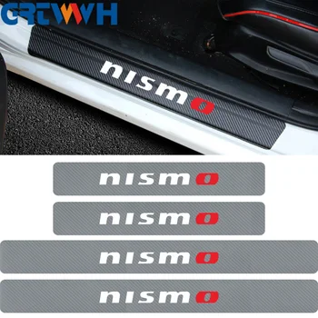 Bil styling 4 stykker af kulfiber plade nismo beskyttelse klistermærker Til Nissan Tiida Teana Skyline X-trail Bil tilbehør