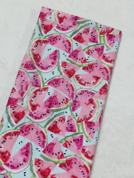 Bomuldsstof Farverige Vandmelon Frisk Sommer Frugt, grønt DIY Patchwork Tekstil Væv Hjem Tøj