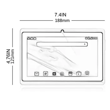 Bærbare Størrelse Tablet på 7 tommer Tablet for Allwinner A33 Tablet-PC med 512 MB+ 4GB til Android 4.4 Quad Core Q88 Kids PAD