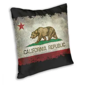 Californien Republik Bear Flag Smide Pude Dække Polyester Puder til Sofa Awesome pudebetræk