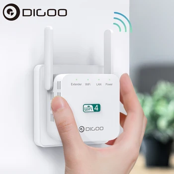 DIGOO DG-R611 300Mbps 2,4 GHz WiFi Repeater Trådløse Wifi-Extender Wi-Fi Forstærker 802.11 N Lang Række Wi-fi-Signal Booster