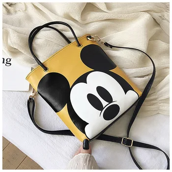 Disney Mickey Mouse tote taske tegnefilm pu messenger skuldertaske kvinder håndtaske shopping taske