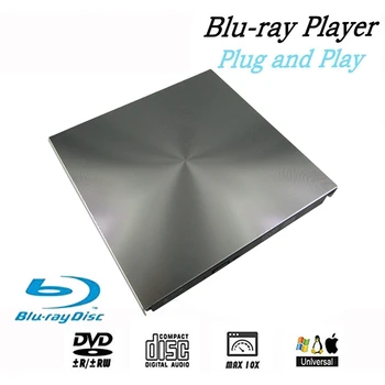 Eksterne 3D Blu-Ray-og DVD-Drev USB 3.0-BD-CD-DVD-Brænder-Afspiller Forfatter Reader til Mac OS Windows 7/8.1/10/Linxus,Bærbare,PC