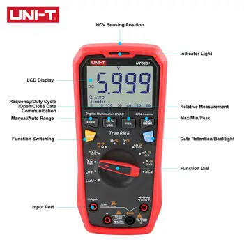 ENHED UT61E+ UT61B+ UT61D+ 1000V Sand RMS Digitalt Multimeter Udstyret med en Akustisk og Synlig Alarm
