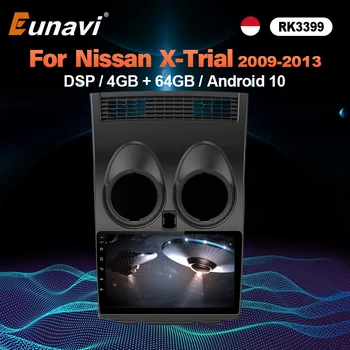 Eunavi 2 Din Android 10 Car Multimedia Afspiller Til Nissan Qashqai X-TRIAL 2008-4G 64G 8 Kerner WIFI GPS Stereo Radio ikke DVD