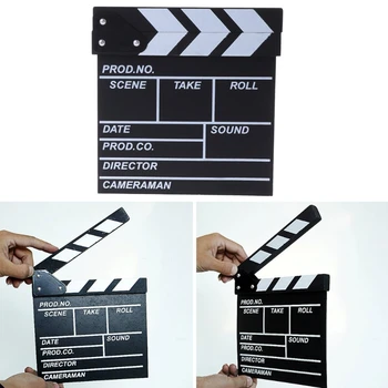 Filminstruktør Clapper yrelsen HOLLYWOOD Film Scene Clapboard Fotografering Rekvisitter