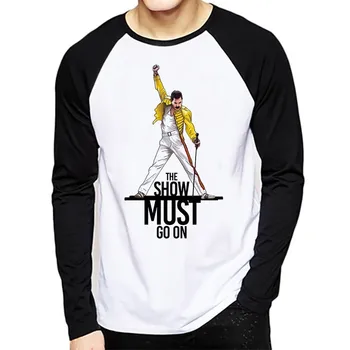 Freddie Mercury-T-Shirt 2018 Mænd Mode Trykte T-Shirt Med Lange Ærmer Afslappet Musik Man TShirt Hipster Cool Toppe Shirt Kvinder