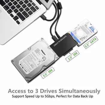HDD Harddisk Converter USB3.0 til SATA/IDE Til 2,5 