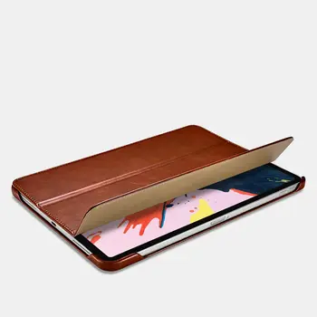 Icarer for Apple iPad Pro 11 tommer (2020) Vintage-Serien i Ægte Læder Folio Case Retro Koskind Læder Flip Beskyttende Cover