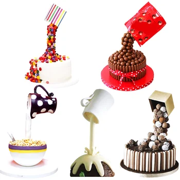 Kreative fødevaregodkendt Plast Kage Stå Kage Støtte Struktur Praktiske Fondant Kage, Chokolade Dekoration Skimmel DIY Værktøjer Bagning