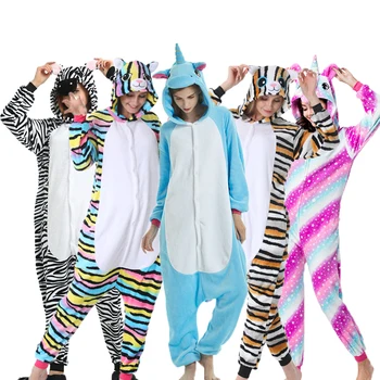 Kvinders pyjamas Vinter pijama Sy unicorn panda Kat, børn, Teenager-Nattøj Sæt Kigurumi passer til Børn, Voksne, Mænd, Kvinde