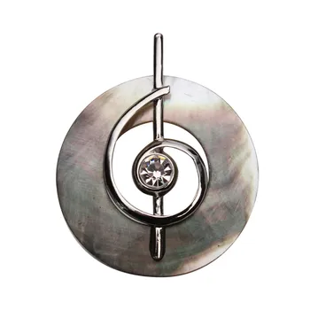 Lacoogh Nye Crystal Musik Symbol Form Naturlige Rund Medaljon Perlemor Shell Vedhæng af Perler til gør det selv Smykker Resultater Gør