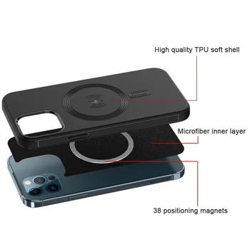 Magnetisk Phone Case For iPhone 12 Pro Max antal TPU Fuld Beskyttende Cover Til iPhone 12 Mini 12 Pro Mobiltelefon Tilfælde Sort Blå Grøn