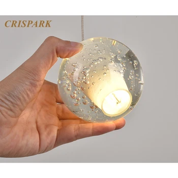 Nordisk Trapper Vedhæng Lys LED G4 Moderne Klar Boble Krystal Kuglen Hængende Lampe Art Deco-Villa Køkken Ø spisebord