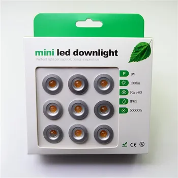 Round Square DC12V 1W LED MINI Downlight Bridgelux Chip Vandtæt IP65 LED Spot Light LED-Kabinet Lys spotlight Nyt Design