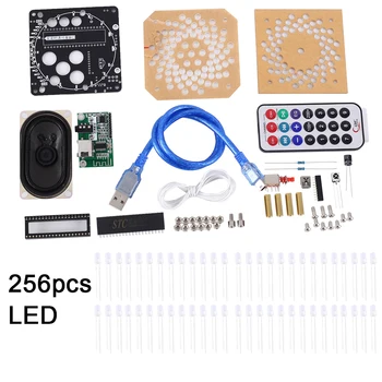 Trådløs Bluetooth Farverige RGB-LED-Skærm-Tårnet 3W Forstærker Infrarød Fjernbetjening Elektronisk DIY Kit