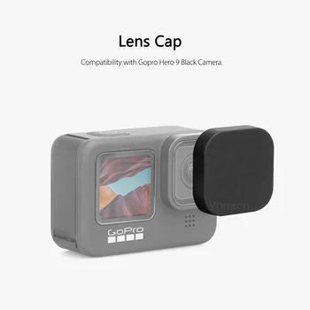 Vamson til Go Pro 9 Tilbehør Frame Case for GoPro Hero 9 Sort Skærm Protektor Hærdet Glas Beskyttende Linse Film Dække