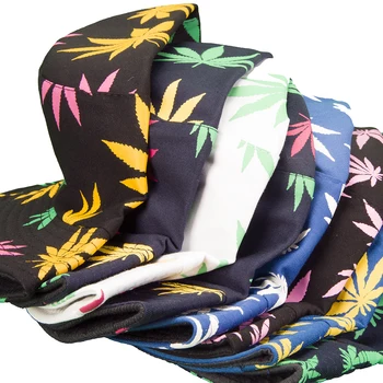 Varmt Foråret og Sommeren Fiskeren Hat til Kvinder Bomuld Maple Leaf Trykt Hat Bucket Hat Mænds koreansk-Stil Sunbonnet solhat