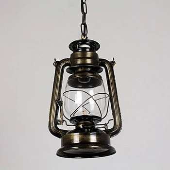Vintage Retro Bronze Lanterne Loft Pendel Lampe Led-Lys til Køkken, Lys Stue/spisestue/stue/bar/cafe Loft 220V E27