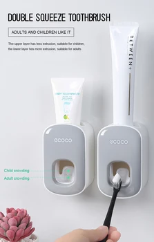 Vægbeslag Tandpasta Squeezer Automatisk Tandpasta Dispenser Poortable Tandpasta Indehaveren Badeværelse Tilbehør Sæt Rør Squeezer