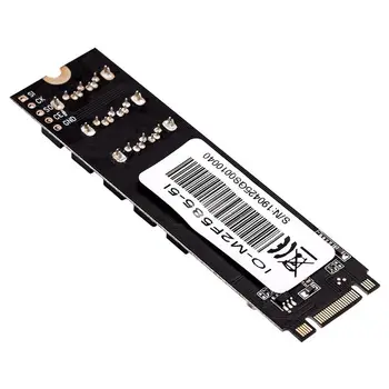 XT-XINTE B & M-Tasten Converter M. 2 (PCIe 3.0) til 5 Havne SATA III 6G SSD-Adapter med SATAIII Kabel 7pin SATA JMB585