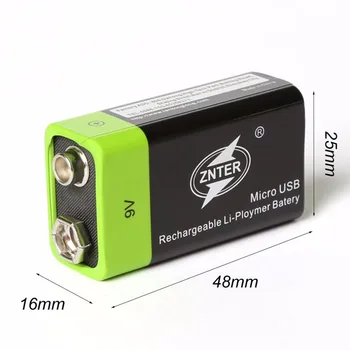 ZNTER Ultra-Effektive 9V USB-600mAh Genopladeligt 9V Lithium-Polymer-Batteri Til RC Kamera Drone Tilbehør