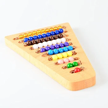 Ægte Perle Trappe Montessori Matematik Manipulatives Børnehave Farve Perler Trappe Og Arrangere Rack