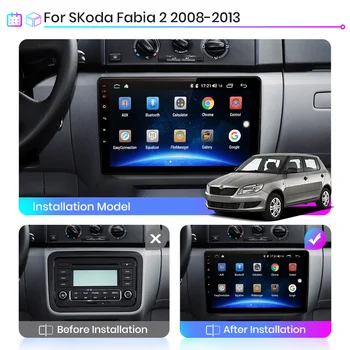 Junsun V1 Android 10.0 DSP CarPlay Bil Radio Mms Video-Afspiller, Auto Stereo-GPS For Skoda Fabia 2 2008 - 2013 2 din-dvd