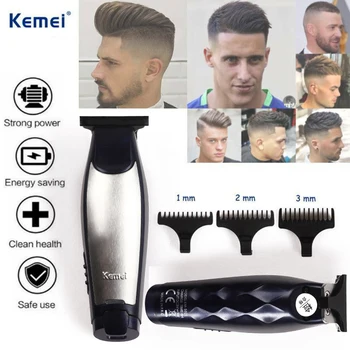 Kemei Hair Clipper professionel Genopladelige 0,1 mm Nøgne Hoved trimmer Frisør-for mænd Haircut Maskine Trådløse Skæg Shaver for Ny \ www.45870326.dk